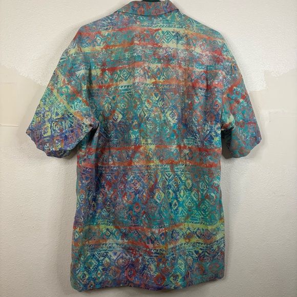 Rum Reggae Hawaiian Shirt 100% Cotton Size Large Tropical Vacation Pockets - Picture 7 of 7